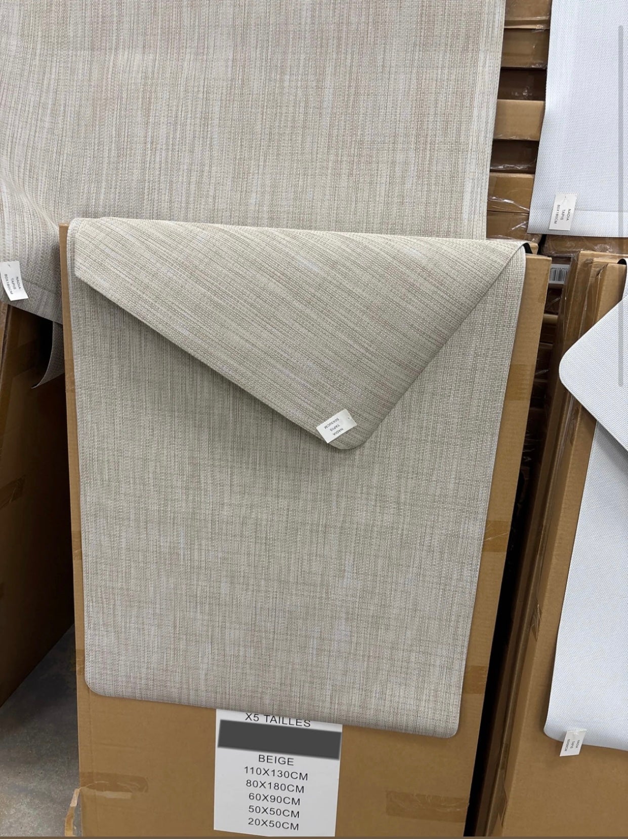 Jeu de tapis plastique spécial beige