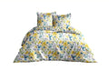 Parure de lit bleu et jaune