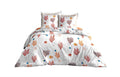 Parure de lit blanche et orange